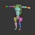 modern robot humanoid robot unicycle robot two-wheeled robot 3d model