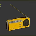 Vintage Yellow Blonder Portable Computer With Antenna Handle And Speaker