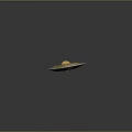 Golden Spearhead Weapon With Metallic Finish Sharp Edges And Shiny Surface Design