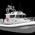 White Yacht Exterior Design Featuring Life Rings Railing Cockpit Antennas And Flag