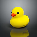 Cute Yellow Rubber Duck Toy With Shiny Smooth Surface And Adorable Design