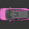 Pink SUV Car With Modern Design Silver Roof Sunroof And Alloy Wheels