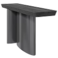 Modern Black Console Table With Curved Metal Legs And Minimal Design