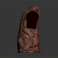 Creative Pink Red T-shirt With Dark Red Sleeves And Crack Texture Eye Mouth Patterns