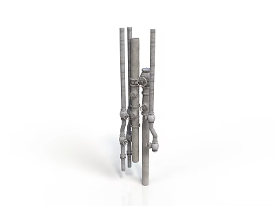 Realistic style industrial pipe assembly pipe fitting valve industrial structure metal structure equipment mechanical pipe system connector device 3d model