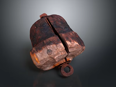 Rustic Iron And Wooden Vintage Daily Life Product With Wheel Base Design 3d model