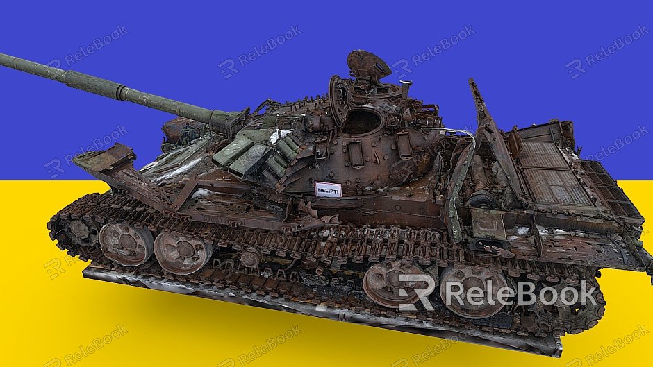 Destroyed Russian tanks model