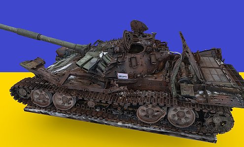 Destroyed Russian tanks 3d model