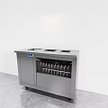 Commercial Stainless Steel Dish Storage Equipment With Countertop And Multiple Shelves