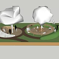 Modern Tree Pool Children's Activity Area Micro-topography 3d model