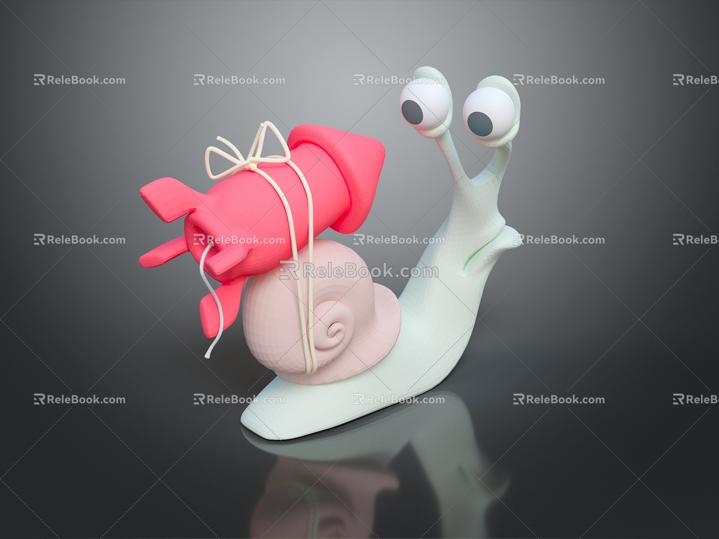 Snail Cartoon Snail Snail Small Snail Reptile Cold Blooded Animal Reptile 3d model