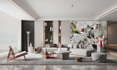 modern living room 3d model