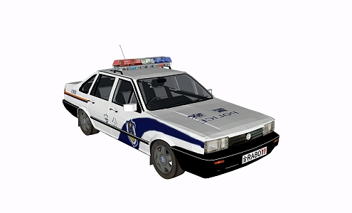 Modern Police Car 3d model