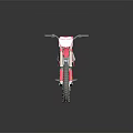 Pink and White Off Road Motorcycle With Stylish Graphics and Large Wheels