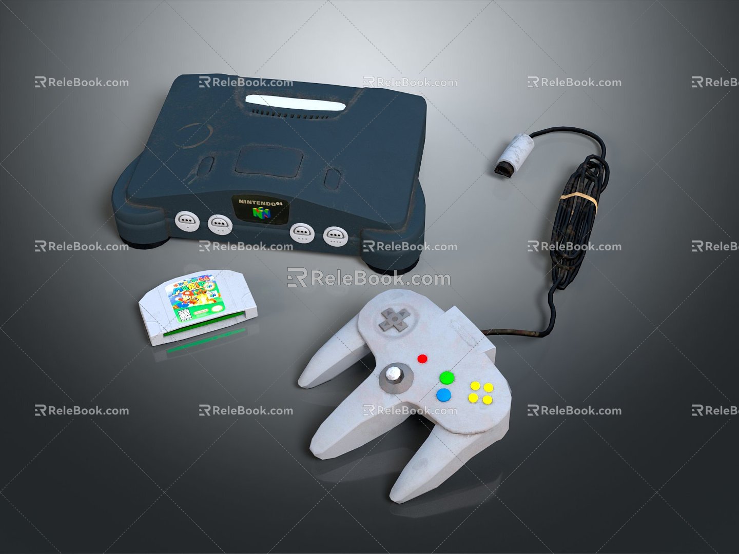 Modern game console home game console Nintendo game console vintage game console 3d model