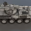 Armored Vehicle Stryker Armored Transport Vehicle Armored Carrier Launcher Light Infantry Fighting Vehicle Low Face Number Low Model Simple Model Game Sub-era Movie and TV Level 3d model