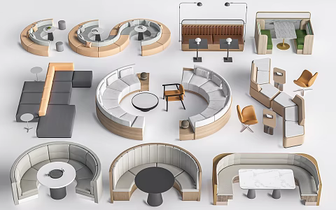 Card Seat Sofa Catering Card Seat Restaurant Card Seat Cafe Card Seat 3d model