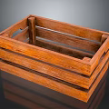 Wooden Crate Design Featuring Stacked Slats And Side Handles