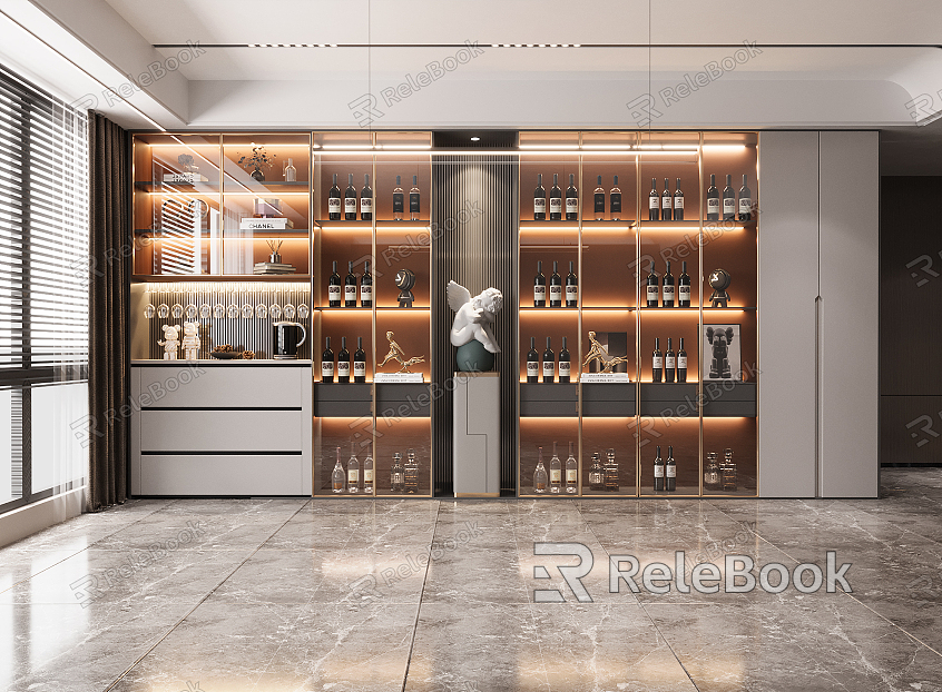 Light Luxury Wine Cabinet model