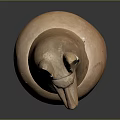 Ancient Egyptian Style Sculpture Carving With Jackal Head And Vase Shape Terracotta Material