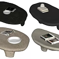 Shaped Tea Table 3d model