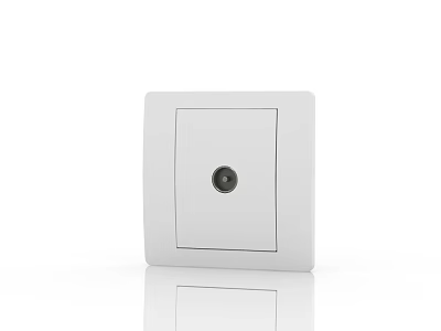 White Electrical Switch For Daily Home Use With Modern Design 3d model