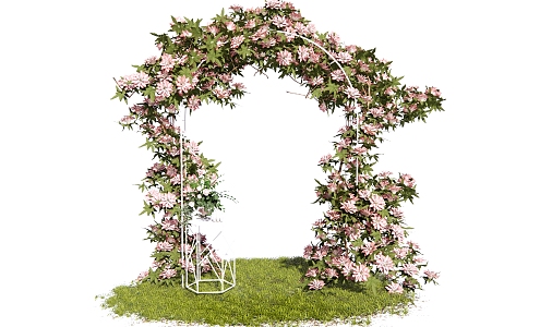 Modern Arch Flower Beauty Chen Wedding Flower Rack Flower Combination Flower Rack Clematis 3d model