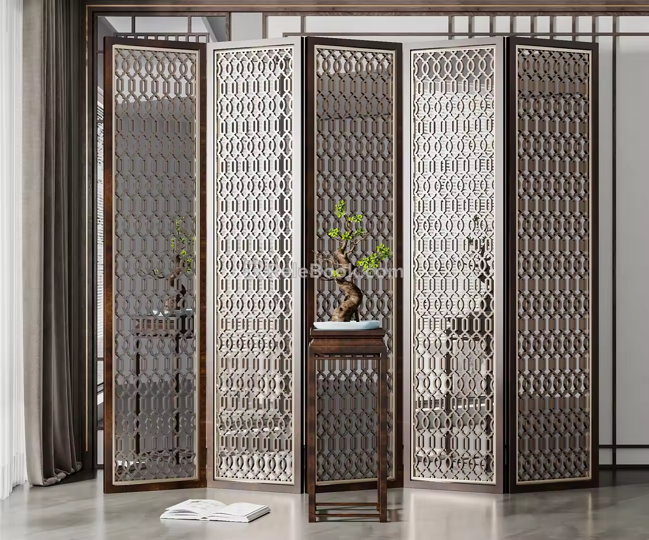 New Chinese Style Screen Partition 3d model