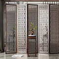 New Chinese Style Screen Partition 3d model