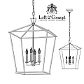 Elegant Golden Chandeliers With Metal Frame And Candle Bulbs By Loft Concept Lighting