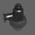 Industrial Style Wall Mounted Metal Wall Lamp With Ribbed Shade Design