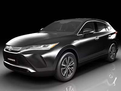 Black Toyota Harrier SUV With Modern Exterior Design Sleek Body LED Headlights And Black Alloy Wheels 3d model