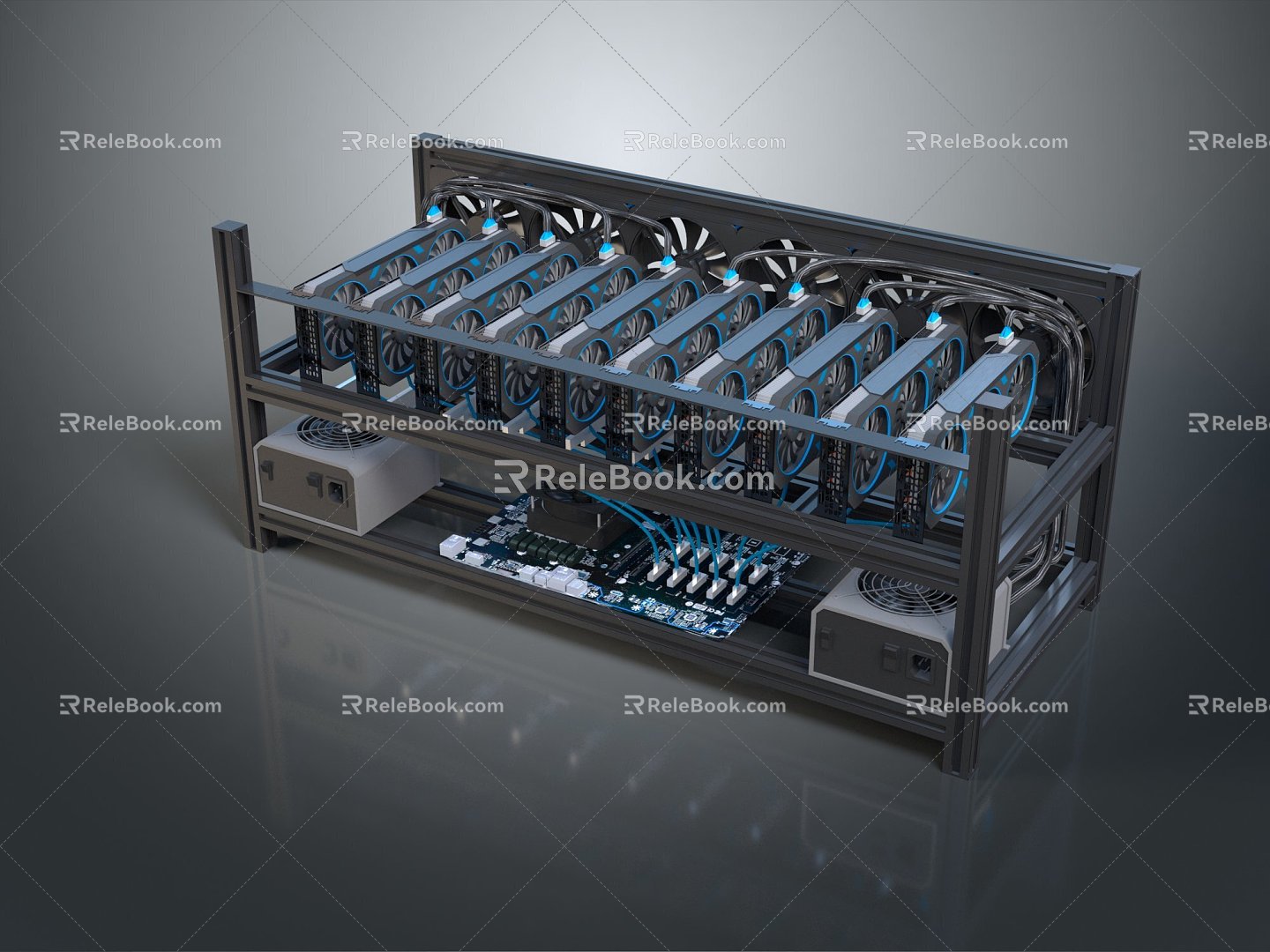 Mining Machine Mining Machine Server Cabinet 3d model