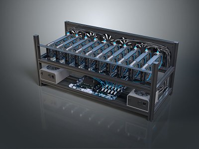 Mining Machine Mining Machine Server Cabinet 3d model