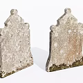Ancient Weathered Stone Wood Decorative Steles With Textured Surface For Garden