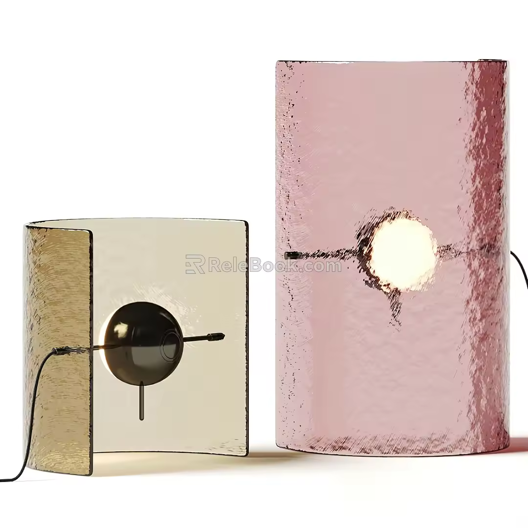 modern table lamp glass table lamp 3d model