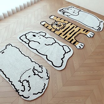 Cartoon Carpet Combo Children's Room 3d model