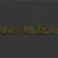 Natural Wood Stone Irregular Shapes With Green Brown Textures And Decorative Pieces