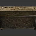 Traditional Carved Dragon Box With Exquisite Metal Surface And Decorative Patterns
