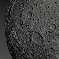Highly Detailed 3D Render of Moon Surface with Craters and Textures