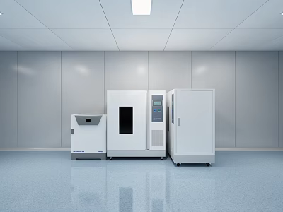 Modern Medical Laboratory Equipment in Clean Room Facility With Advanced Devices 3d model