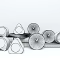 Nordic alarm clock alarm clock combination 3d model