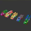 Various Types of Commercial Trucks Including Rescue Fire and Cargo Vehicles