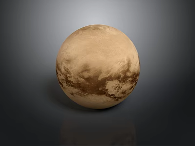 Cosmic Exploration Of Pluto Dwarf Planet With Surface Features And Celestial Details 3d model