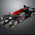 CREO Prototype Racing Car With Red Black Gray Body 00 Number And Aerodynamic Rear Wing