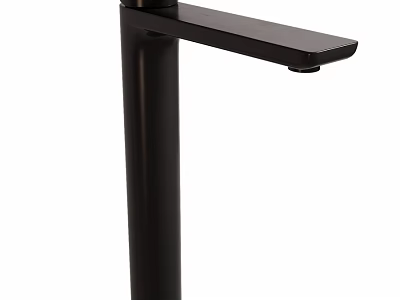Modern Black Sleek Faucet With Tall Single Handle And Contemporary Design 3d model