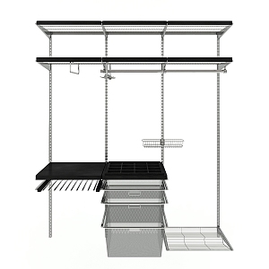 Modern wardrobe Elfa wardrobe system 3d model