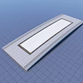 Modern Landscape Bridge Design With Gray Border And White Surface On Grid Background