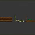 Assorted Natural Wood Materials Display With Logs Sticks Planks Branches And Green Accents