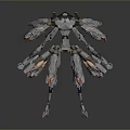 Mech Warrior Mech Soldier Machine Battlearm Mechanical Battlearm Machine Fighter Robot 3d model